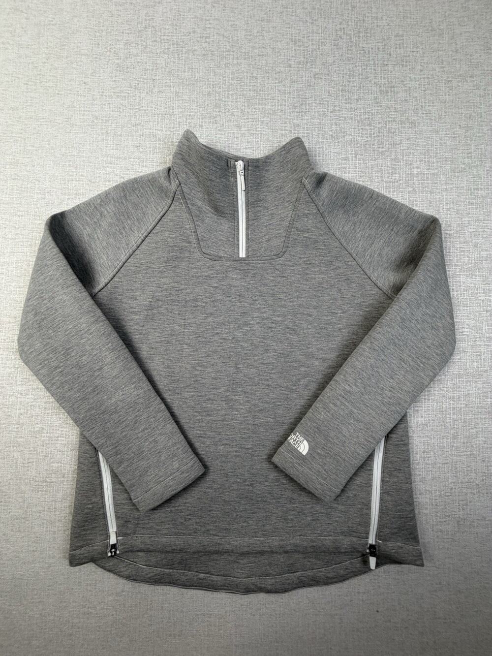 The North Face Women’s Large Gray Technical Quarter Zip Pullover Side Vents